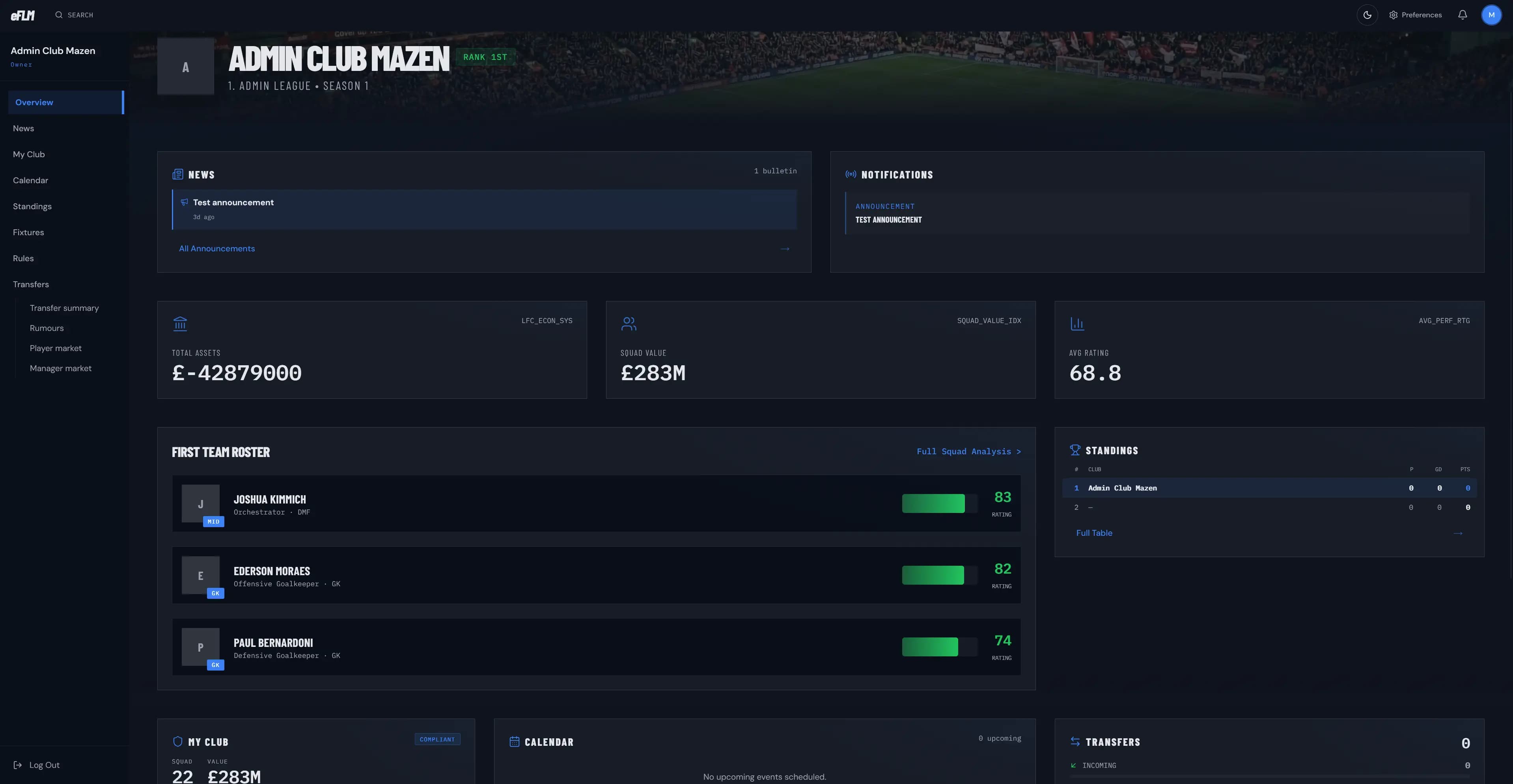 Club Owner Dashboard