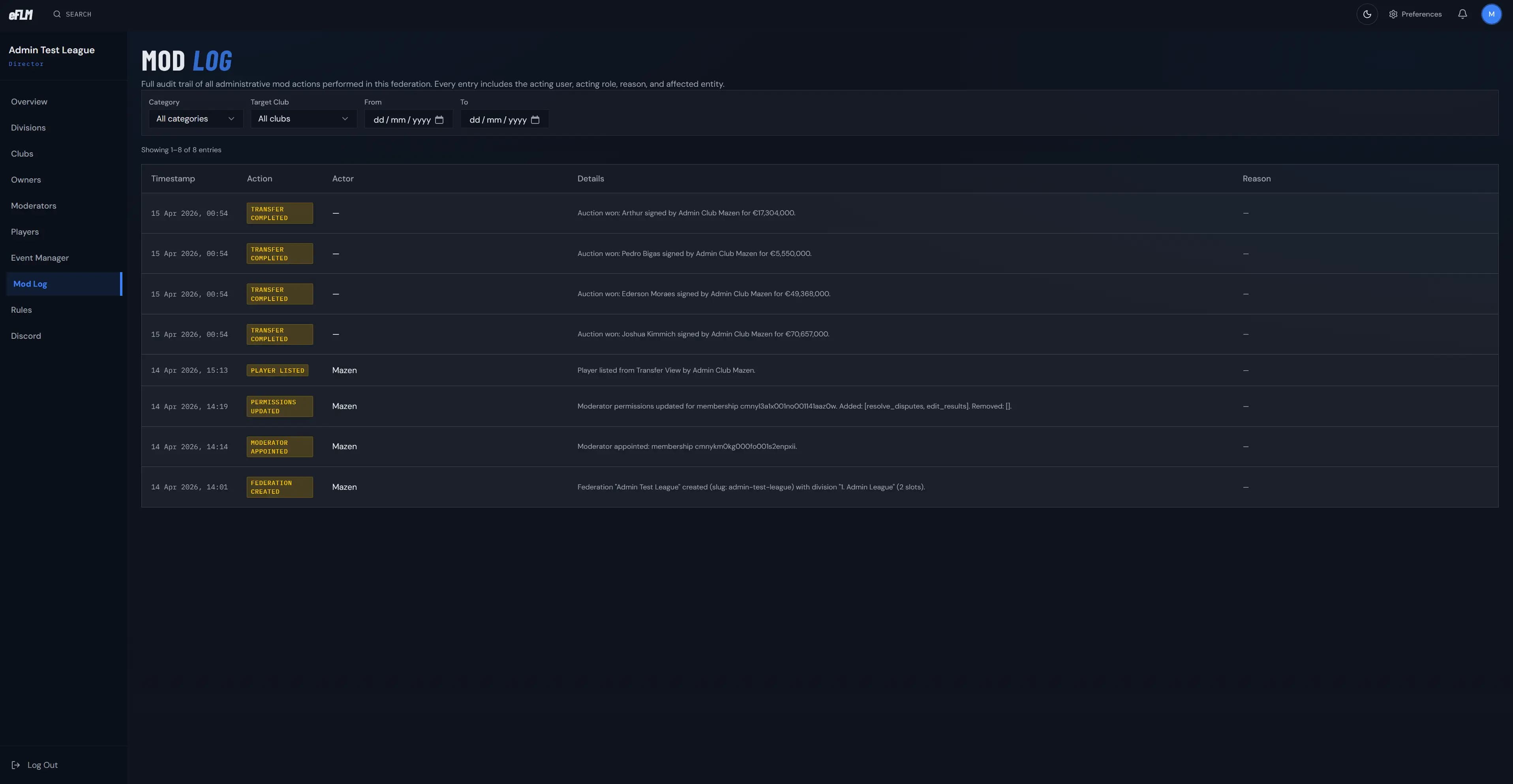 Mod Log